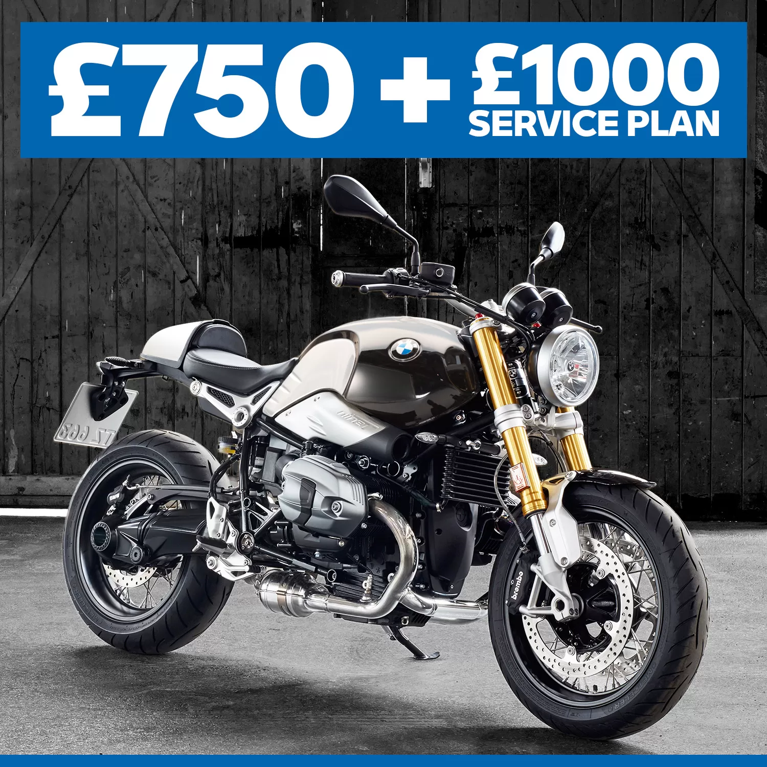BMW R nineT £750 & £1000 Service Plan Offer